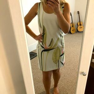 Beautiful Ann Taylor White Tropical Dress